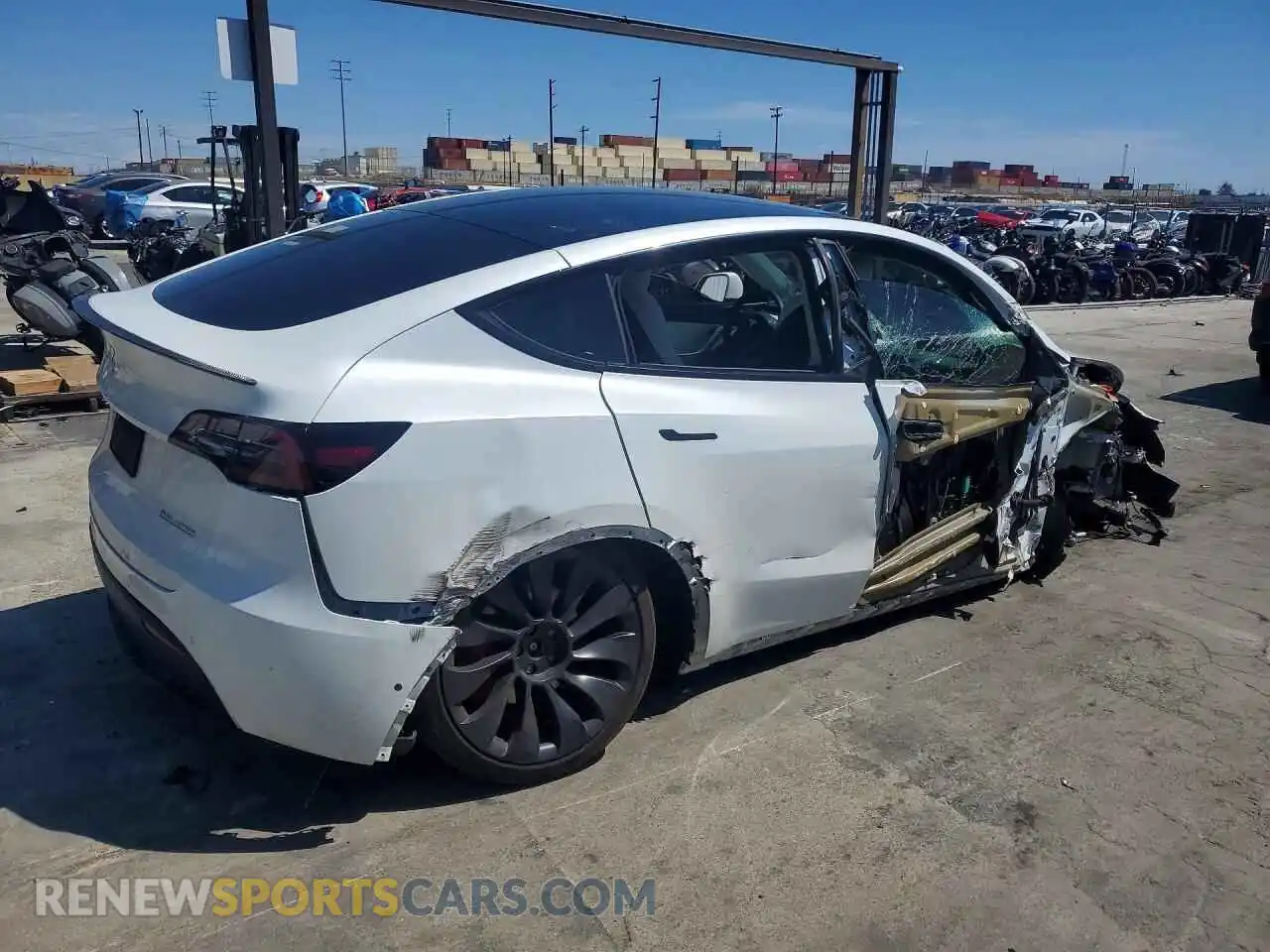 3 fotografías del automóvil dañado 7SAYGDEF8NF407014 TESLA MODEL Y 2022