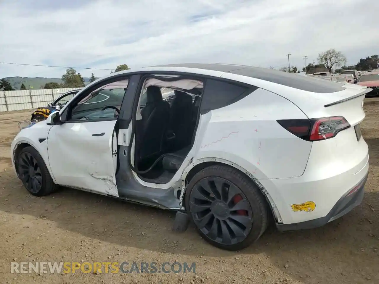 2 Photograph of a damaged car 7SAYGDEF8NF455421 TESLA MODEL Y 2022