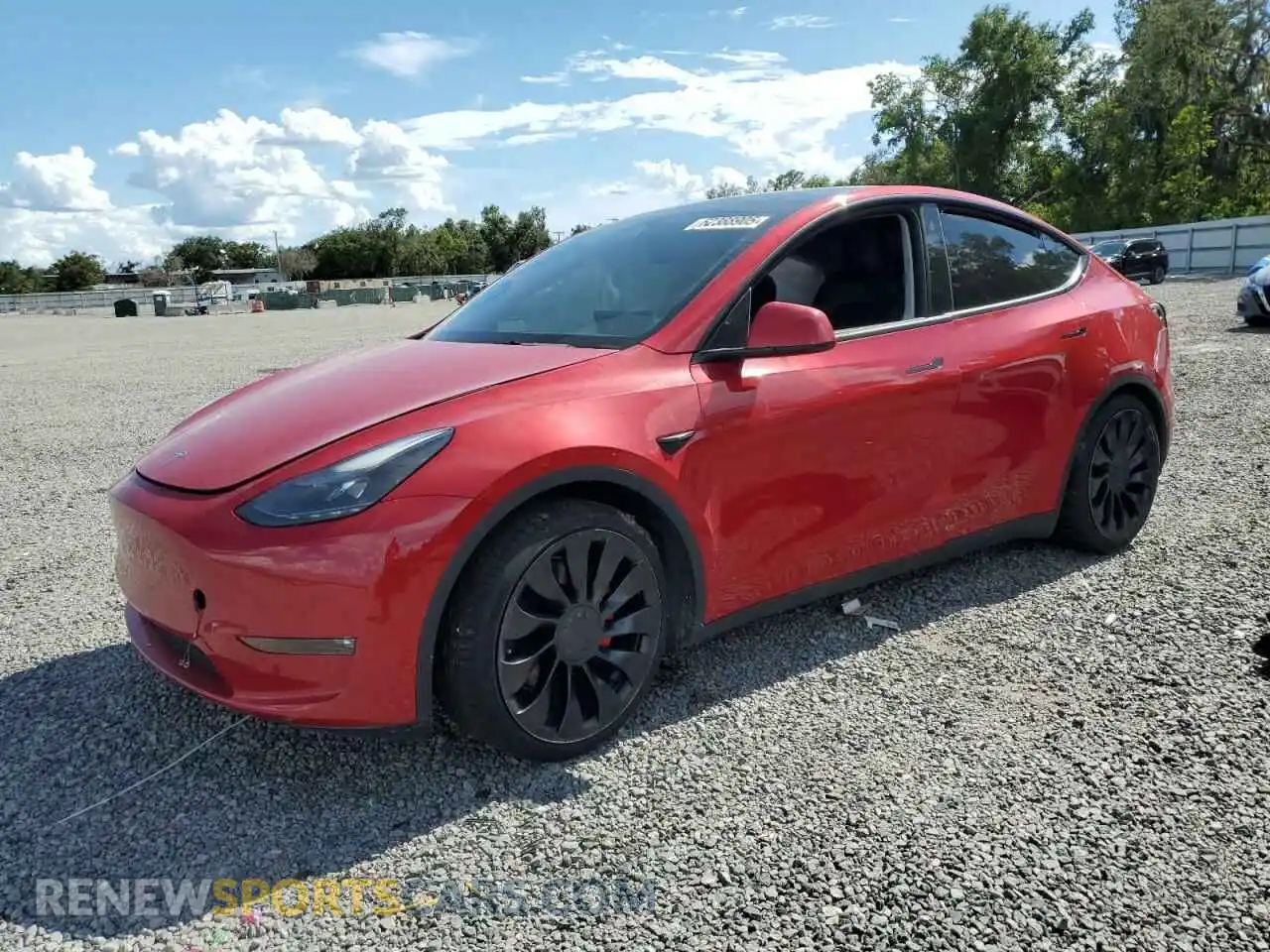 1 Photograph of a damaged car 7SAYGDEF8NF463678 TESLA MODEL Y 2022