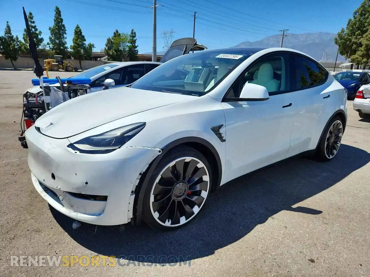 1 Фотография поврежденного автомобиля 7SAYGDEF8NF538346 TESLA MODEL Y 2022