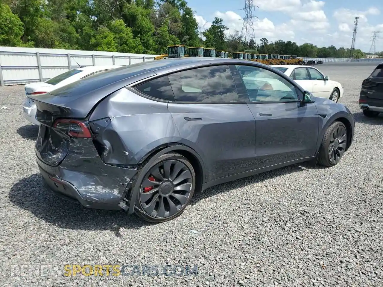 3 fotografías del automóvil dañado 7SAYGDEF8NF538475 TESLA MODEL Y 2022
