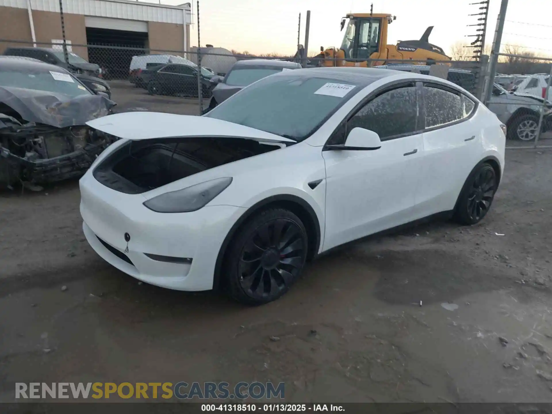 2 fotografías del automóvil dañado 7SAYGDEF8NF550979 TESLA MODEL Y 2022