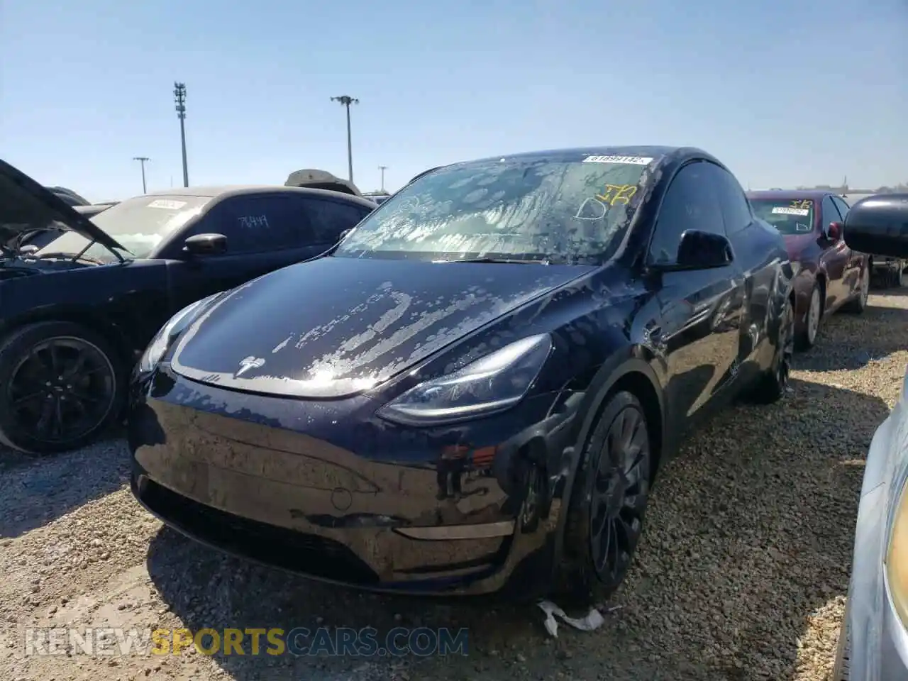 2 Photograph of a damaged car 7SAYGDEF9NF307228 TESLA MODEL Y 2022
