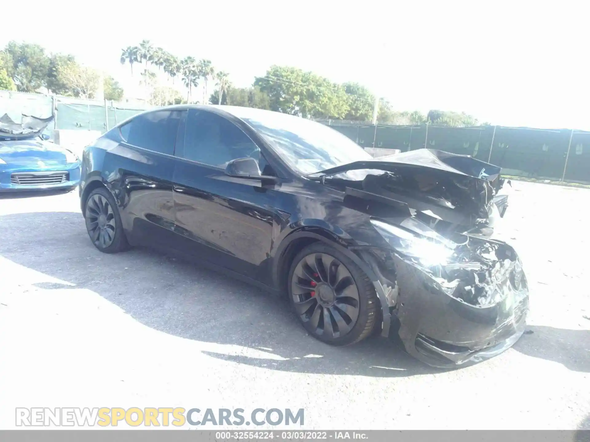 1 Photograph of a damaged car 7SAYGDEF9NF312560 TESLA MODEL Y 2022