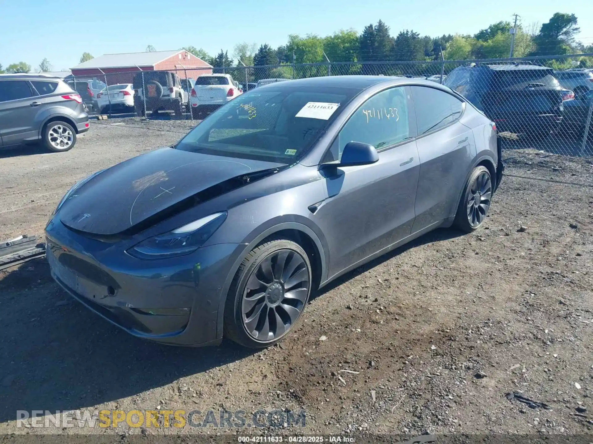 2 Photograph of a damaged car 7SAYGDEF9NF326944 TESLA MODEL Y 2022