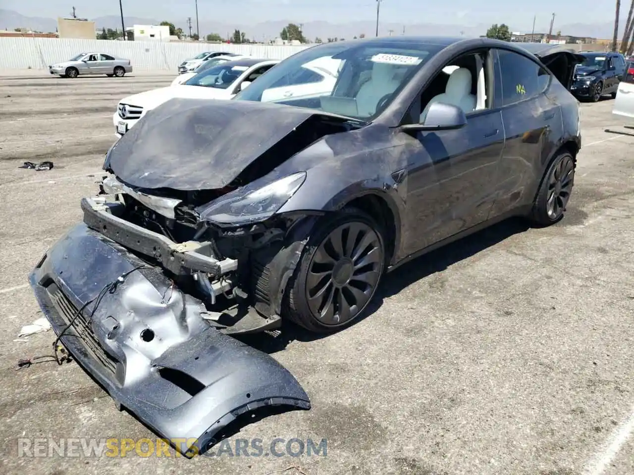 2 Photograph of a damaged car 7SAYGDEF9NF338432 TESLA MODEL Y 2022