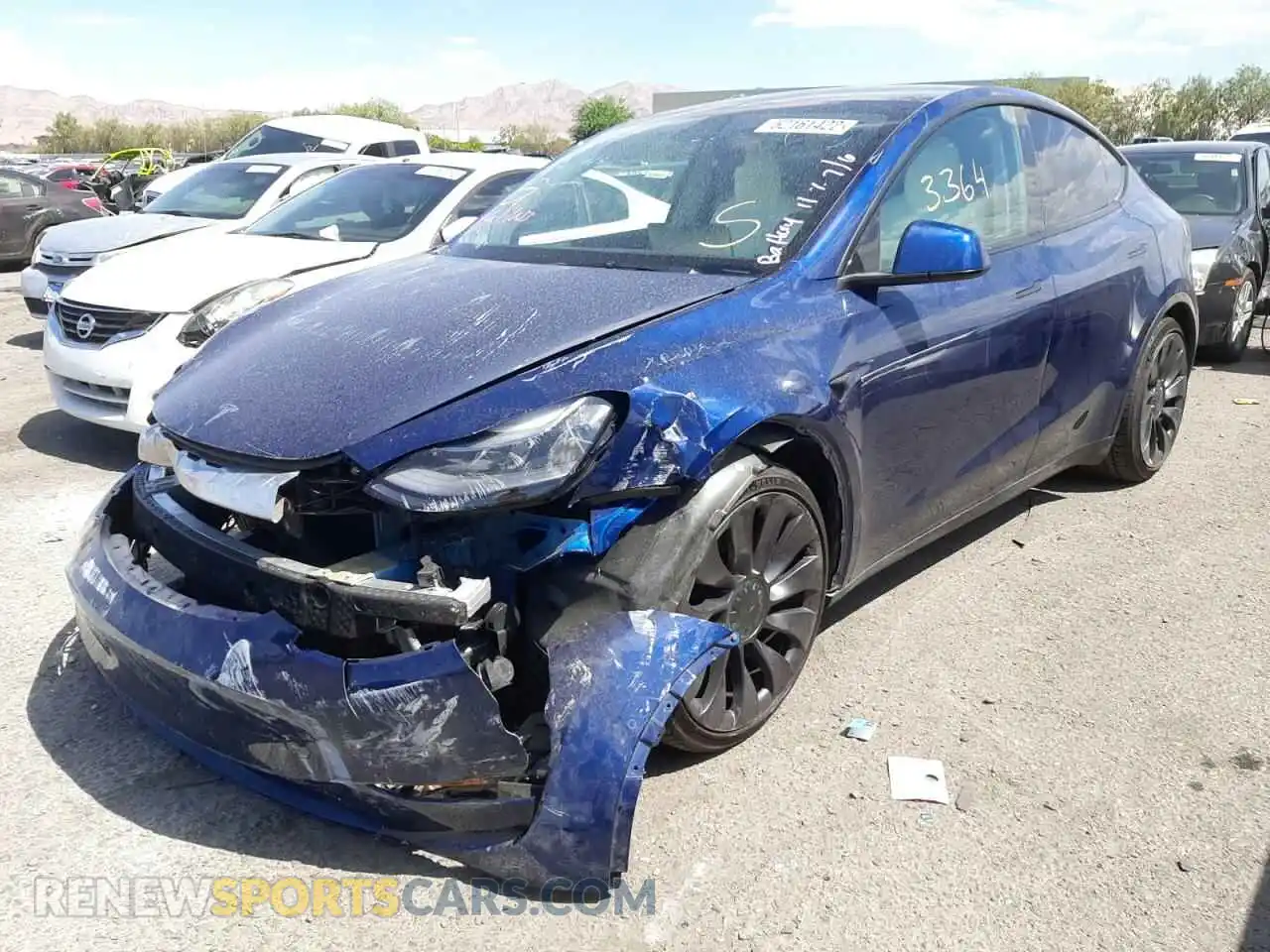 2 Photograph of a damaged car 7SAYGDEF9NF339919 TESLA MODEL Y 2022