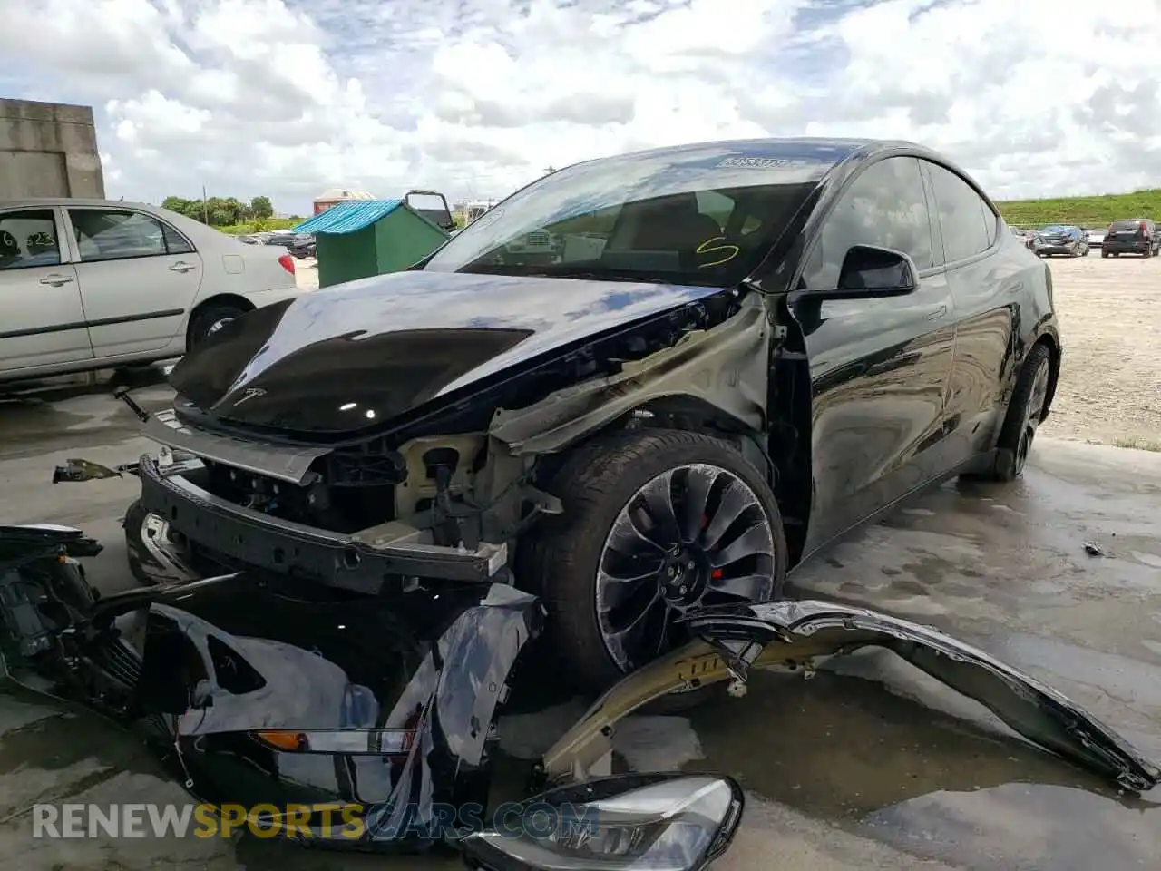 2 Photograph of a damaged car 7SAYGDEF9NF379126 TESLA MODEL Y 2022