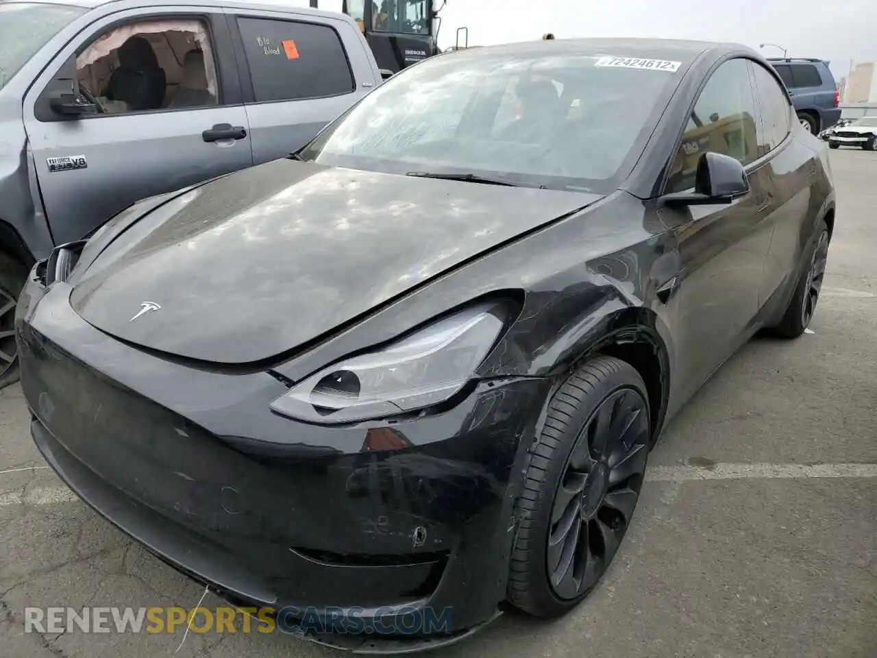1 Photograph of a damaged car 7SAYGDEF9NF382768 TESLA MODEL Y 2022