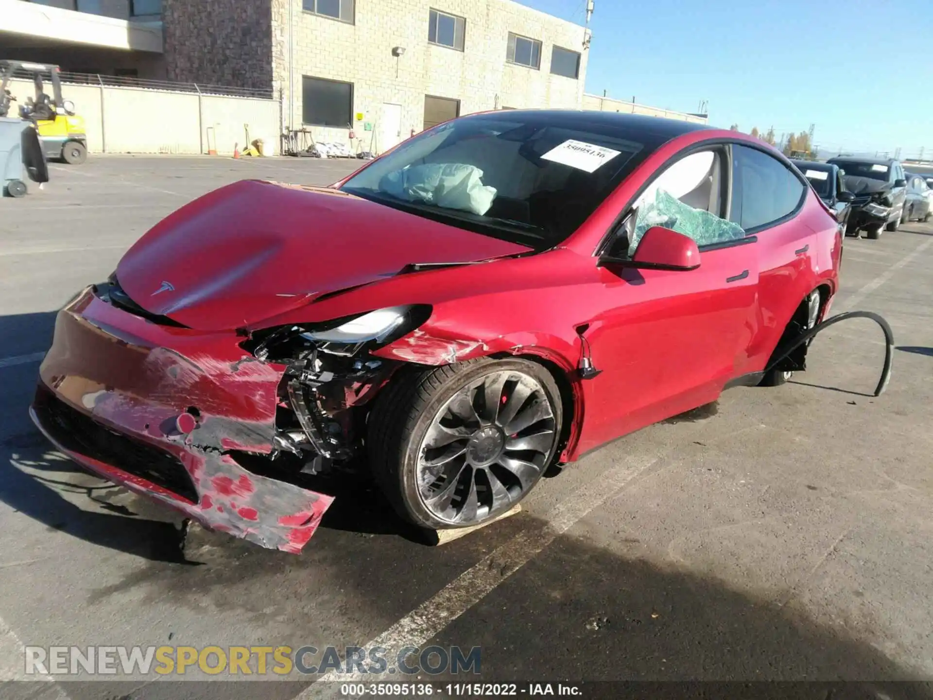 2 Photograph of a damaged car 7SAYGDEF9NF398307 TESLA MODEL Y 2022