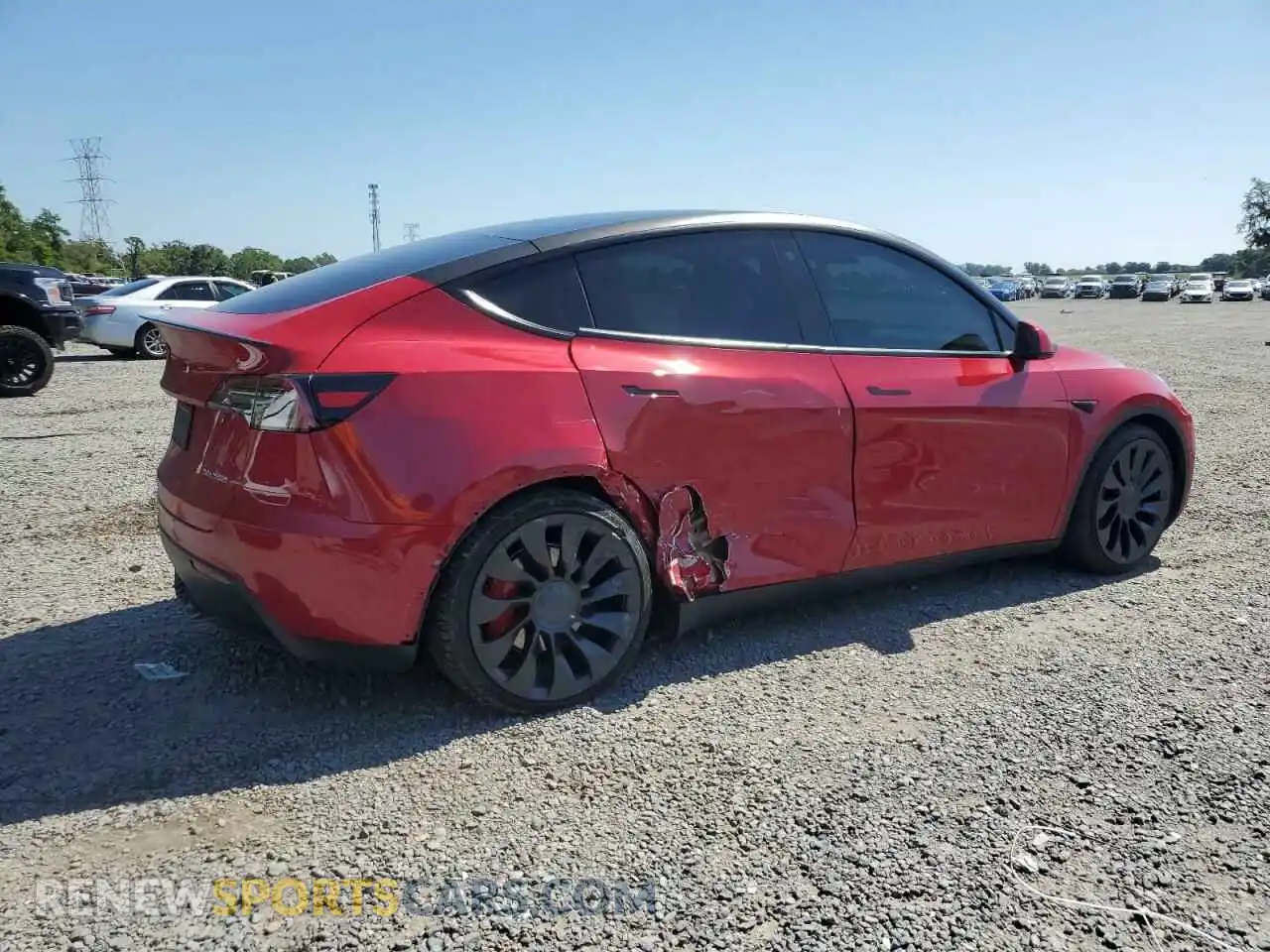 3 Photograph of a damaged car 7SAYGDEF9NF452155 TESLA MODEL Y 2022