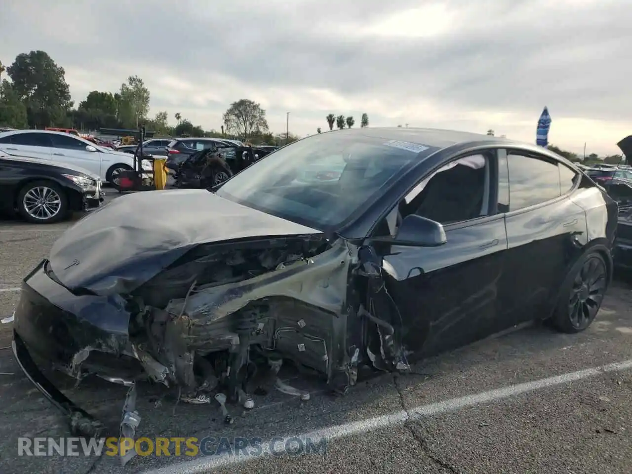 1 Photograph of a damaged car 7SAYGDEF9NF455508 TESLA MODEL Y 2022