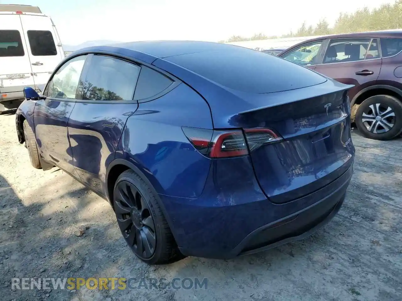 3 Photograph of a damaged car 7SAYGDEF9NF465424 TESLA MODEL Y 2022