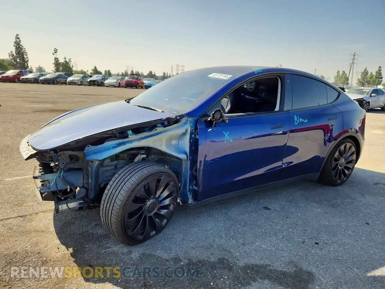 1 Photograph of a damaged car 7SAYGDEF9NF501547 TESLA MODEL Y 2022