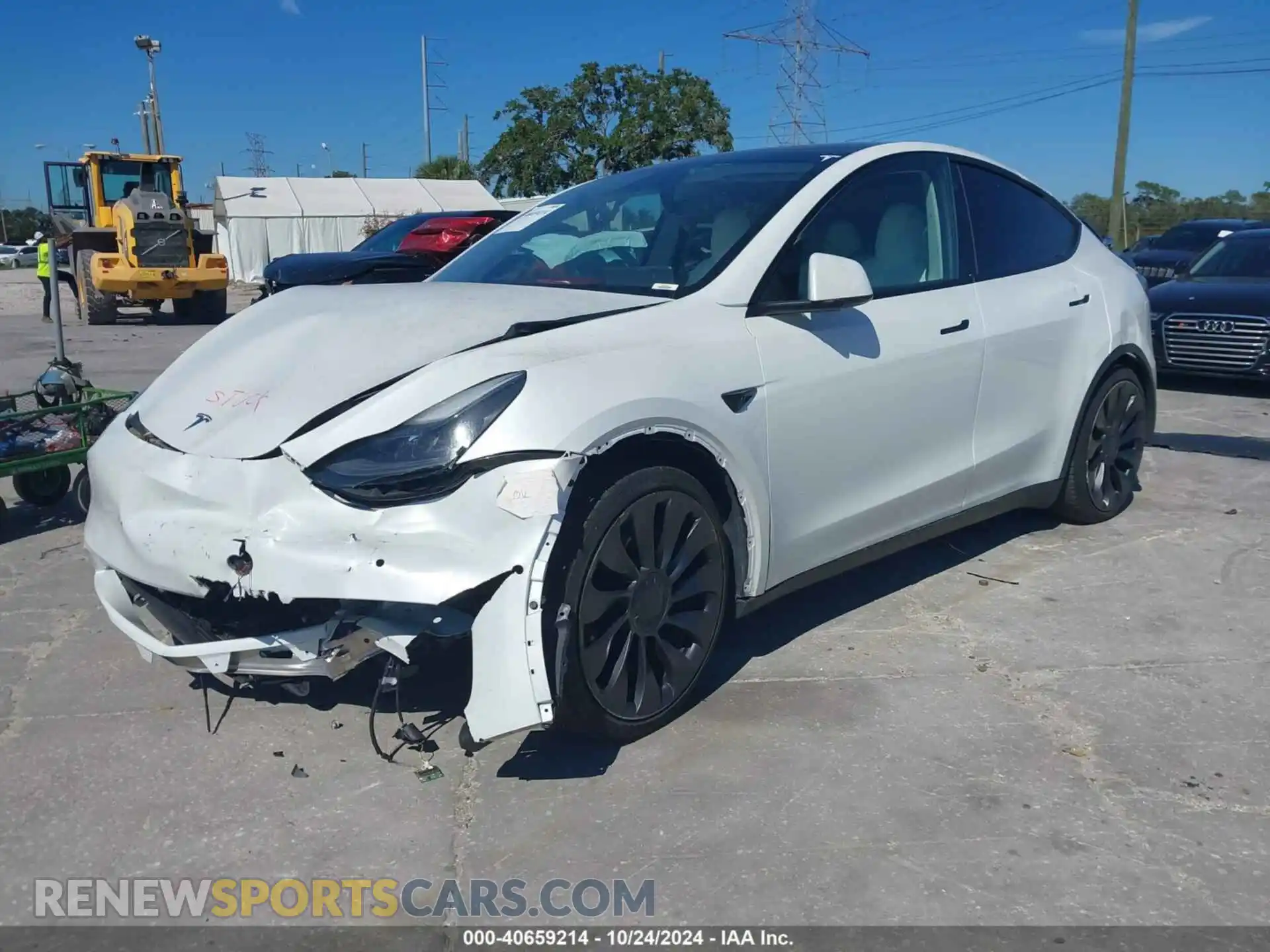 2 Photograph of a damaged car 7SAYGDEFXNF326323 TESLA MODEL Y 2022