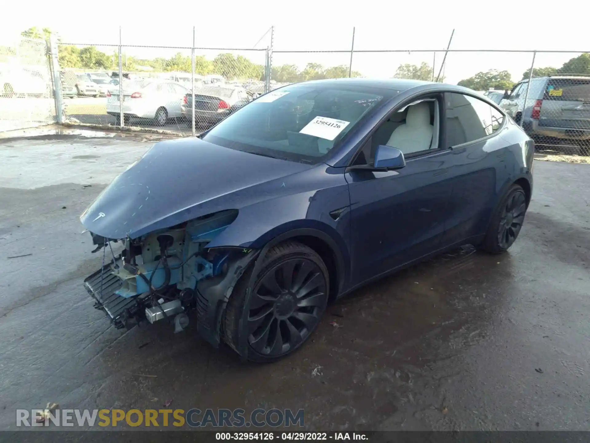 2 Photograph of a damaged car 7SAYGDEFXNF337497 TESLA MODEL Y 2022