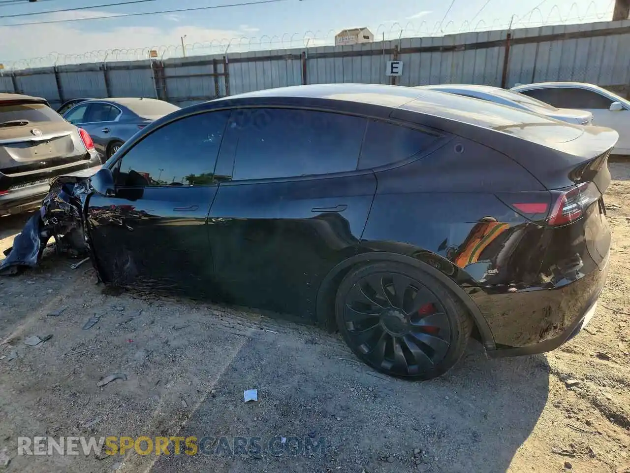 2 Photograph of a damaged car 7SAYGDEFXNF338505 TESLA MODEL Y 2022