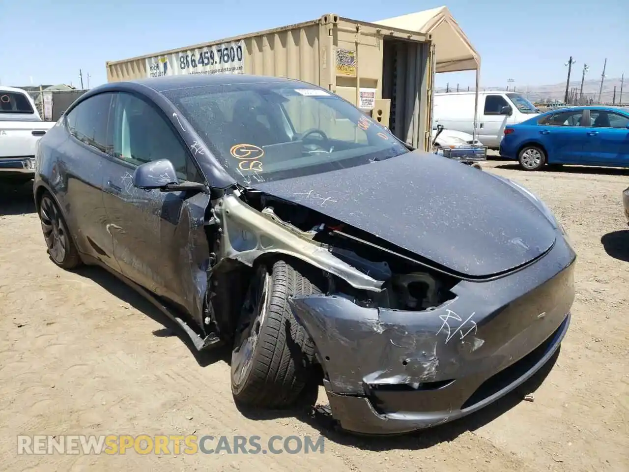 1 Photograph of a damaged car 7SAYGDEFXNF342067 TESLA MODEL Y 2022