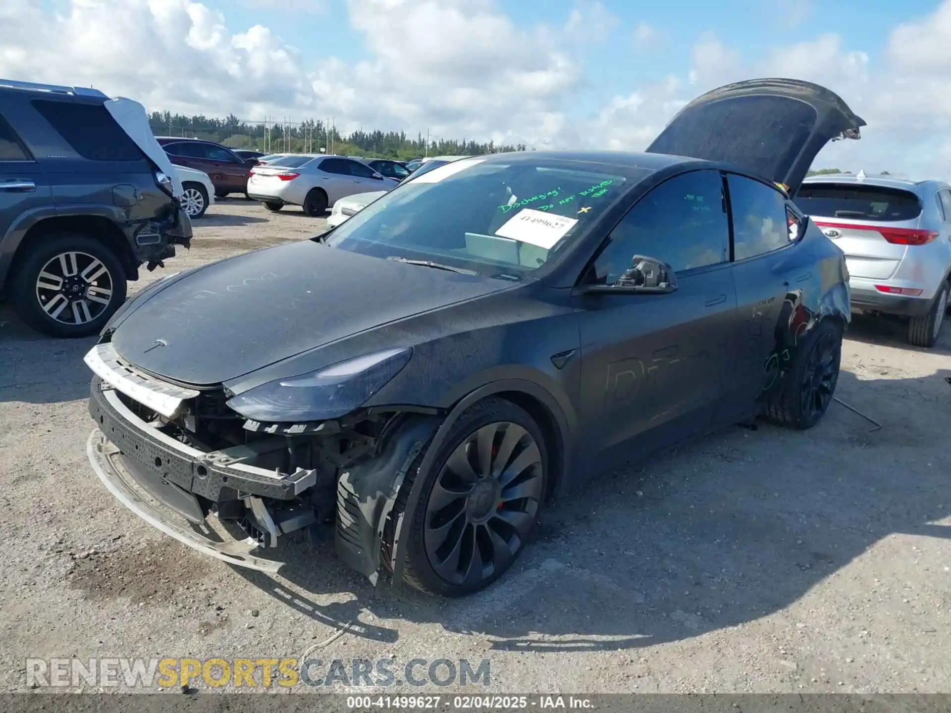 2 Фотография поврежденного автомобиля 7SAYGDEFXNF440273 TESLA MODEL Y 2022