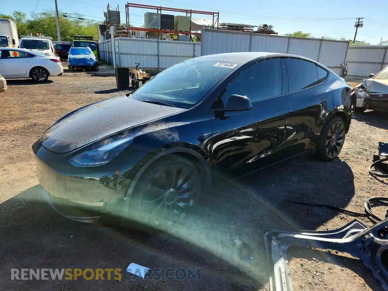 1 Photograph of a damaged car 7SAYGDEFXNF443416 TESLA MODEL Y 2022