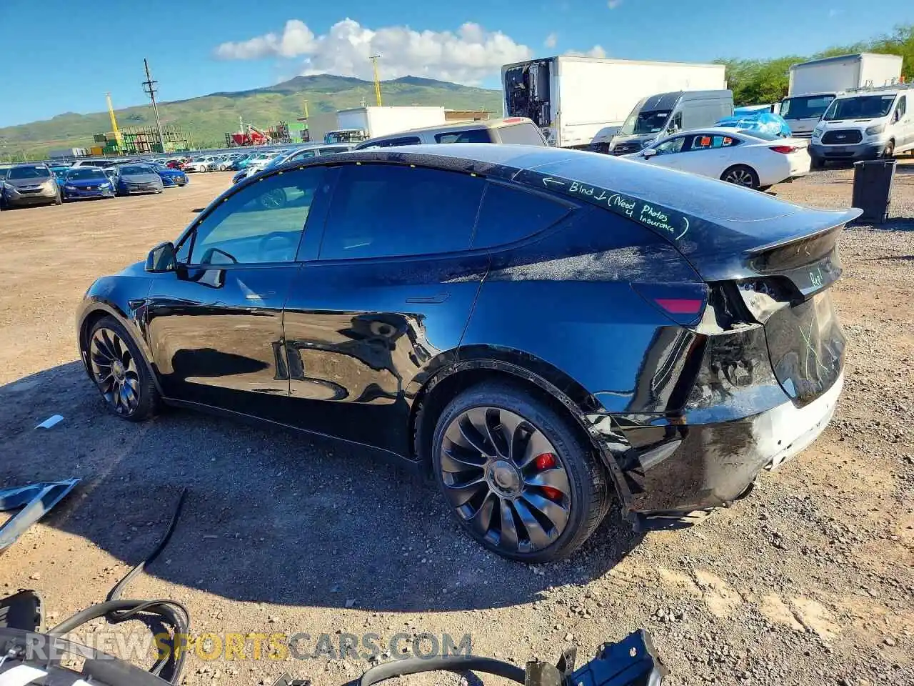 2 Photograph of a damaged car 7SAYGDEFXNF443416 TESLA MODEL Y 2022