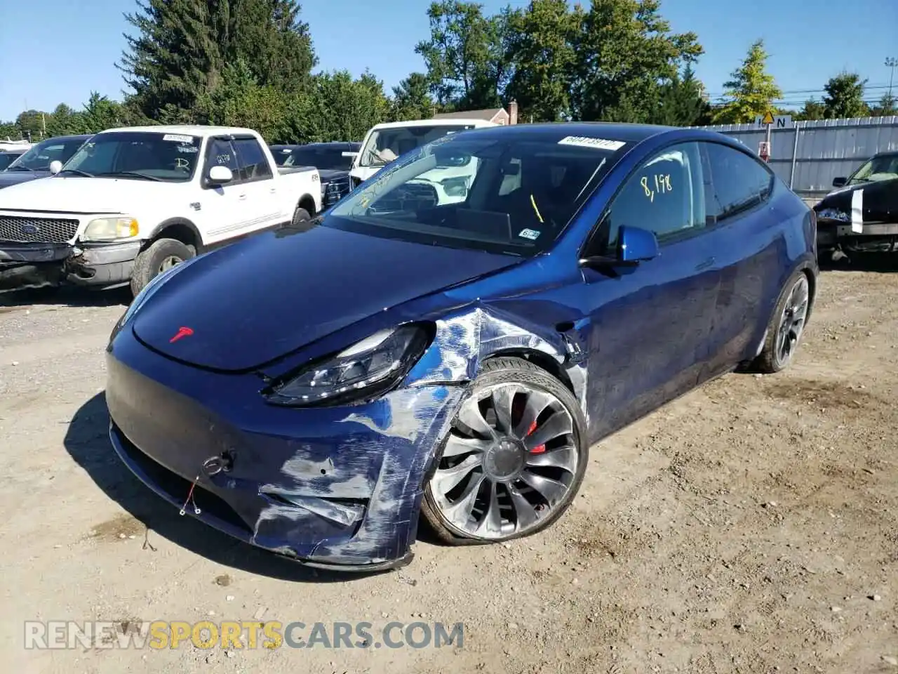 2 Photograph of a damaged car 7SAYGDEFXNF464881 TESLA MODEL Y 2022