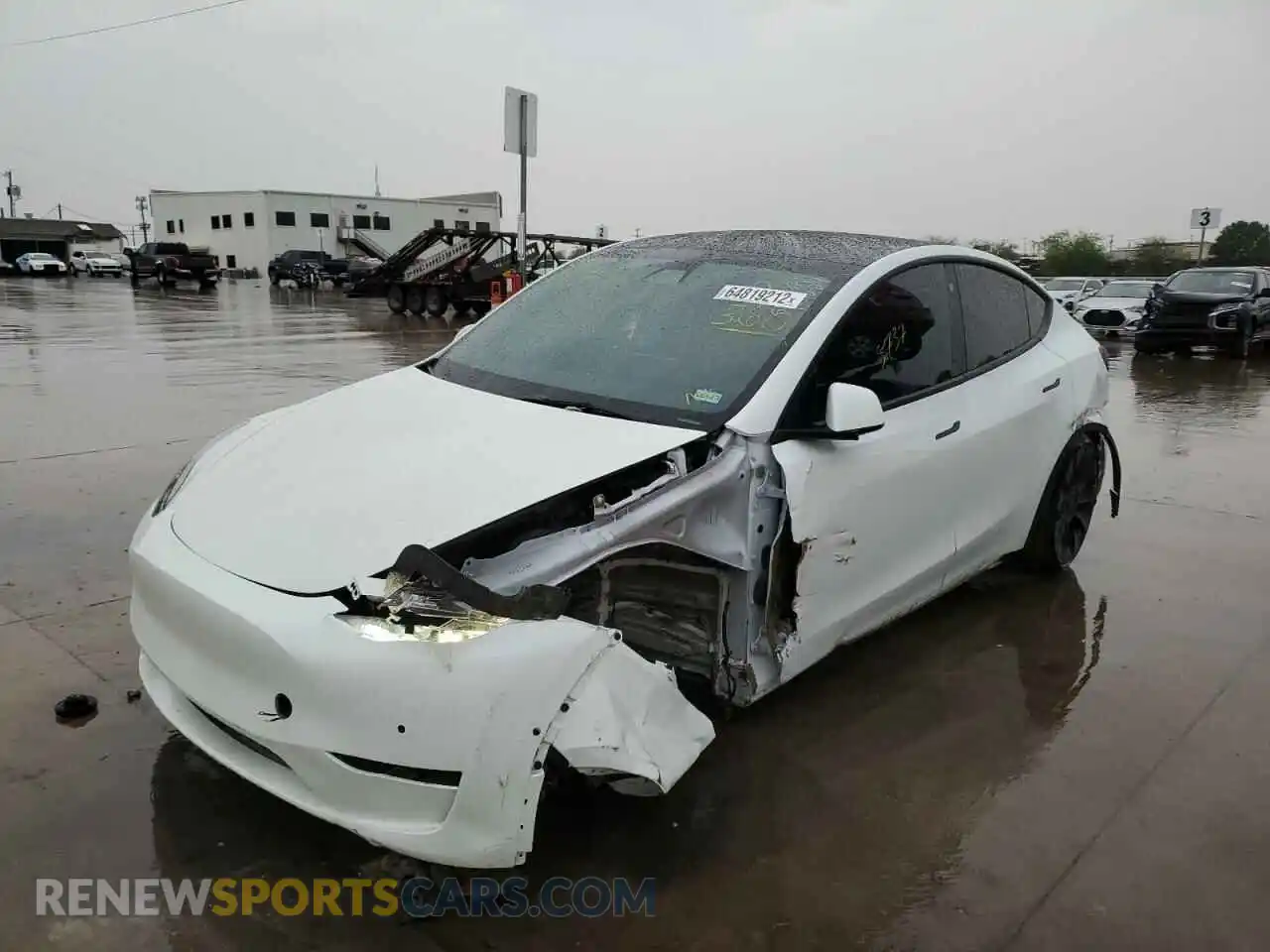 2 Photograph of a damaged car 7SAYGDEFXNF468364 TESLA MODEL Y 2022