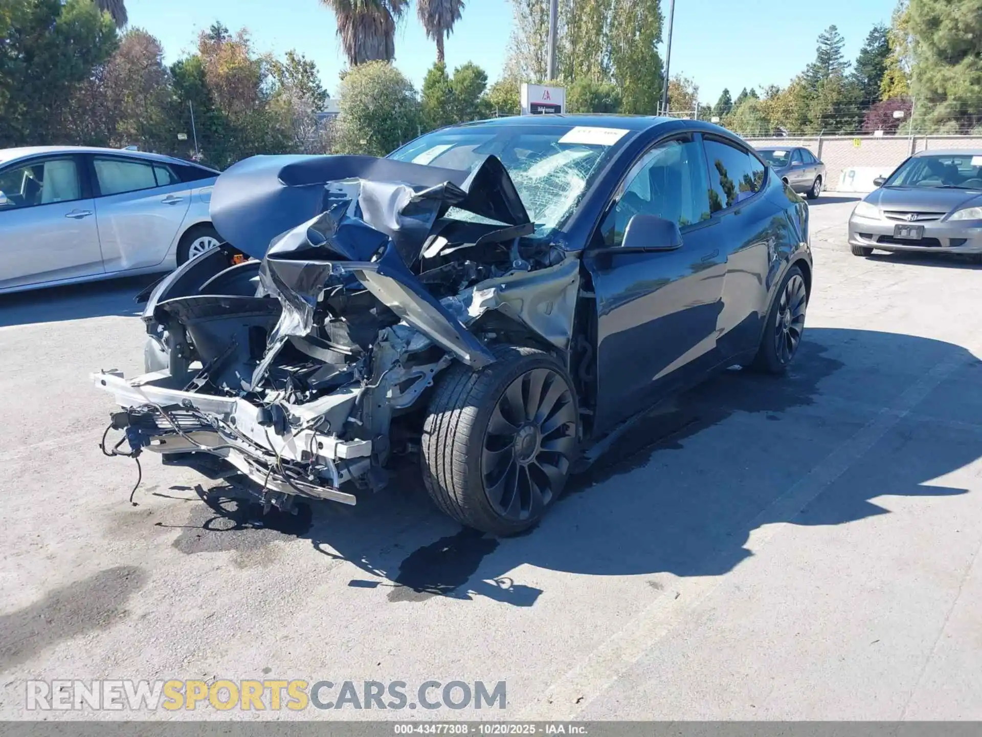 2 Photograph of a damaged car 7SAYGDEFXNF487500 TESLA MODEL Y 2022