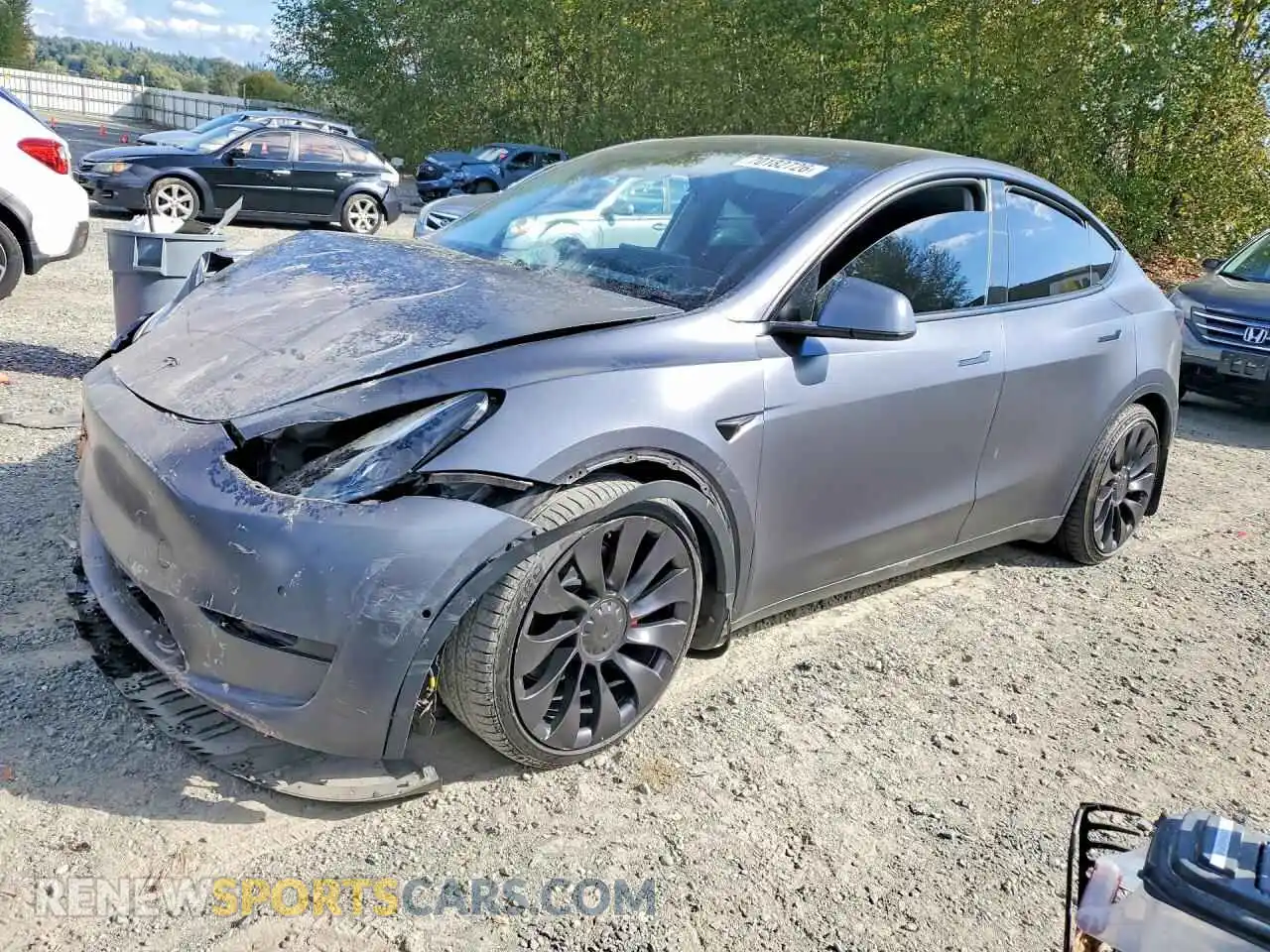 1 Photograph of a damaged car 7SAYGDEFXNF522441 TESLA MODEL Y 2022