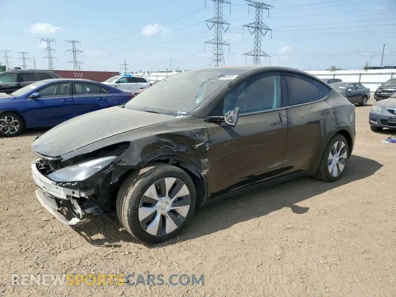 1 Photograph of a damaged car 7SAYGAEE2PF943935 TESLA MODEL Y 2023