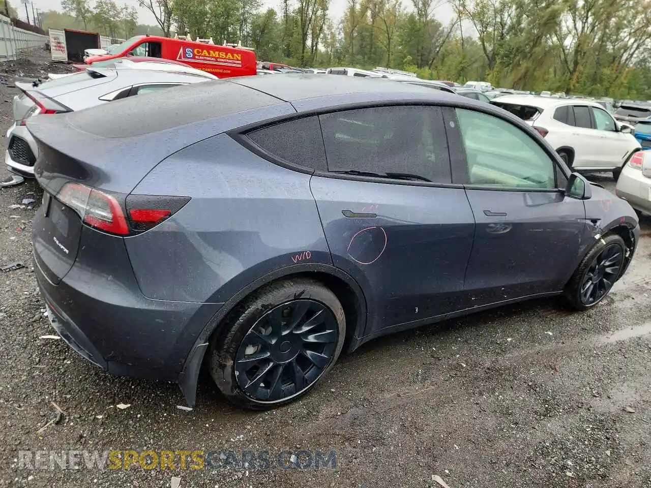 3 Photograph of a damaged car 7SAYGAEE3PF708430 TESLA MODEL Y 2023