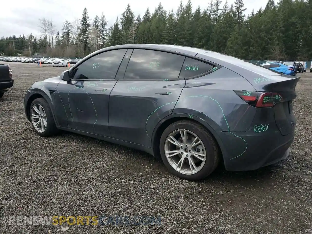 2 Photograph of a damaged car 7SAYGAEE3PF910443 TESLA MODEL Y 2023