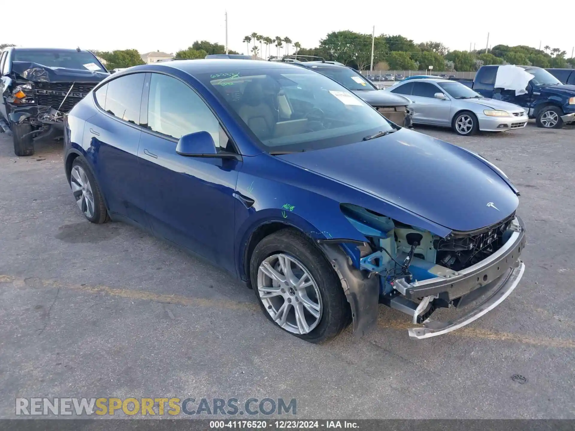 1 Photograph of a damaged car 7SAYGAEE7PF703120 TESLA MODEL Y 2023