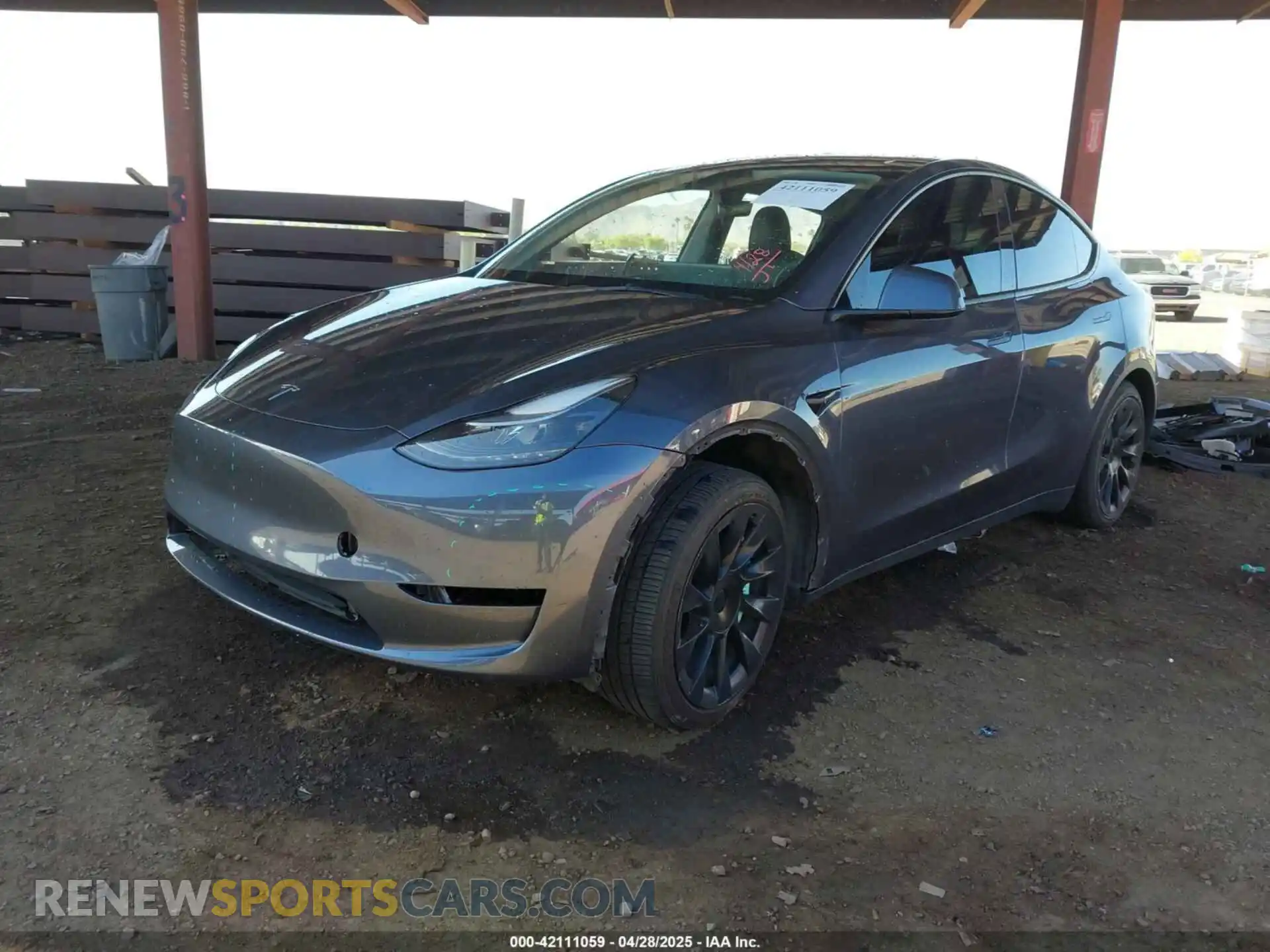 2 Photograph of a damaged car 7SAYGAEEXPF618174 TESLA MODEL Y 2023