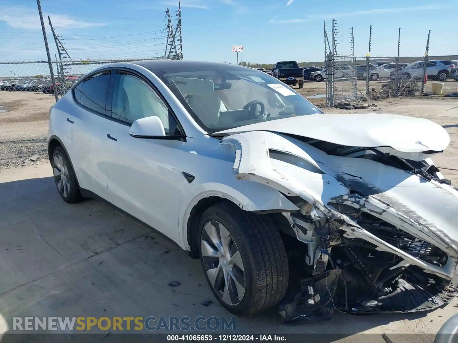 1 Photograph of a damaged car 7SAYGAEEXPF663809 TESLA MODEL Y 2023