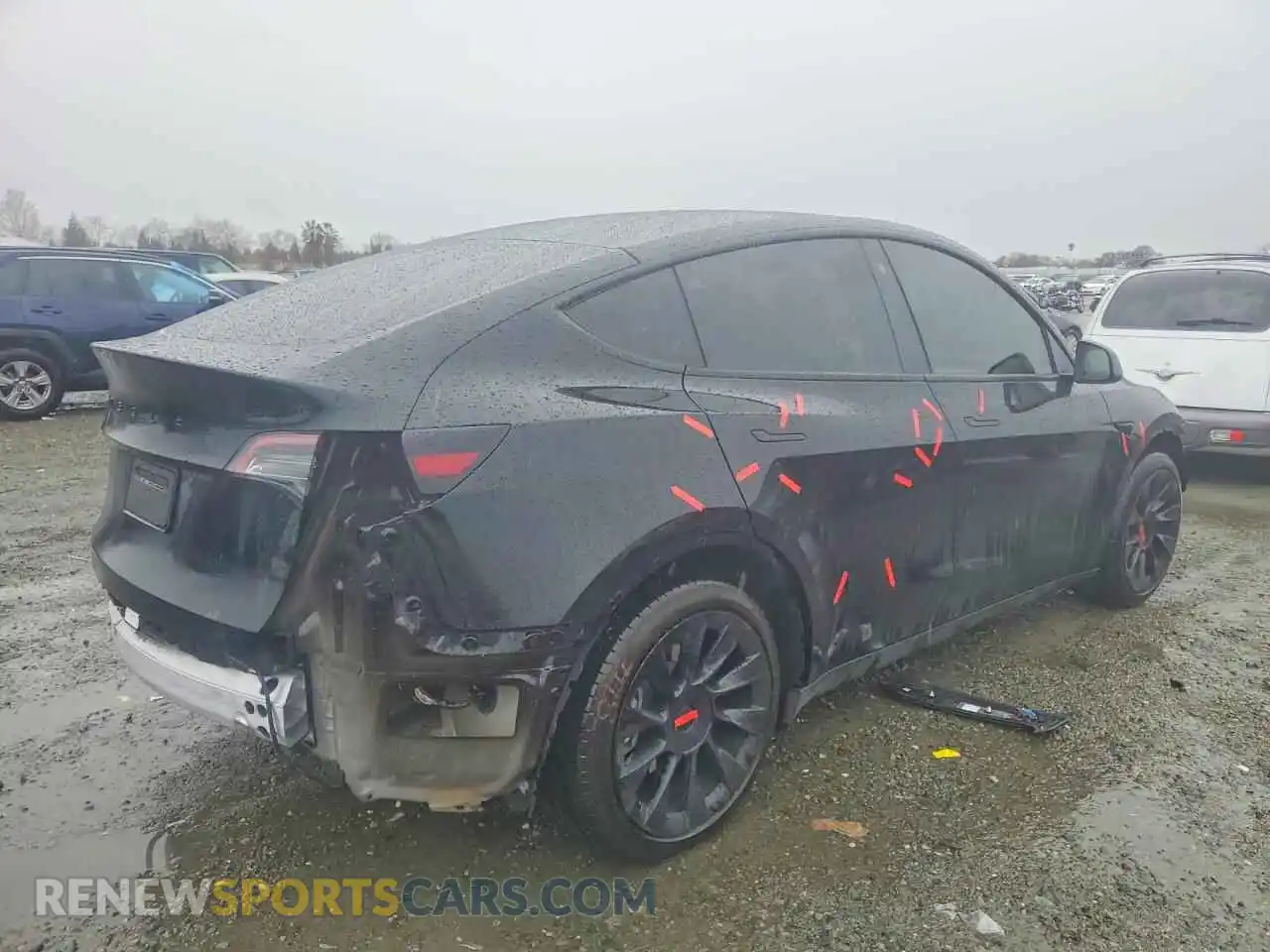 3 fotografías del automóvil dañado 7SAYGAEEXPF766406 TESLA MODEL Y 2023