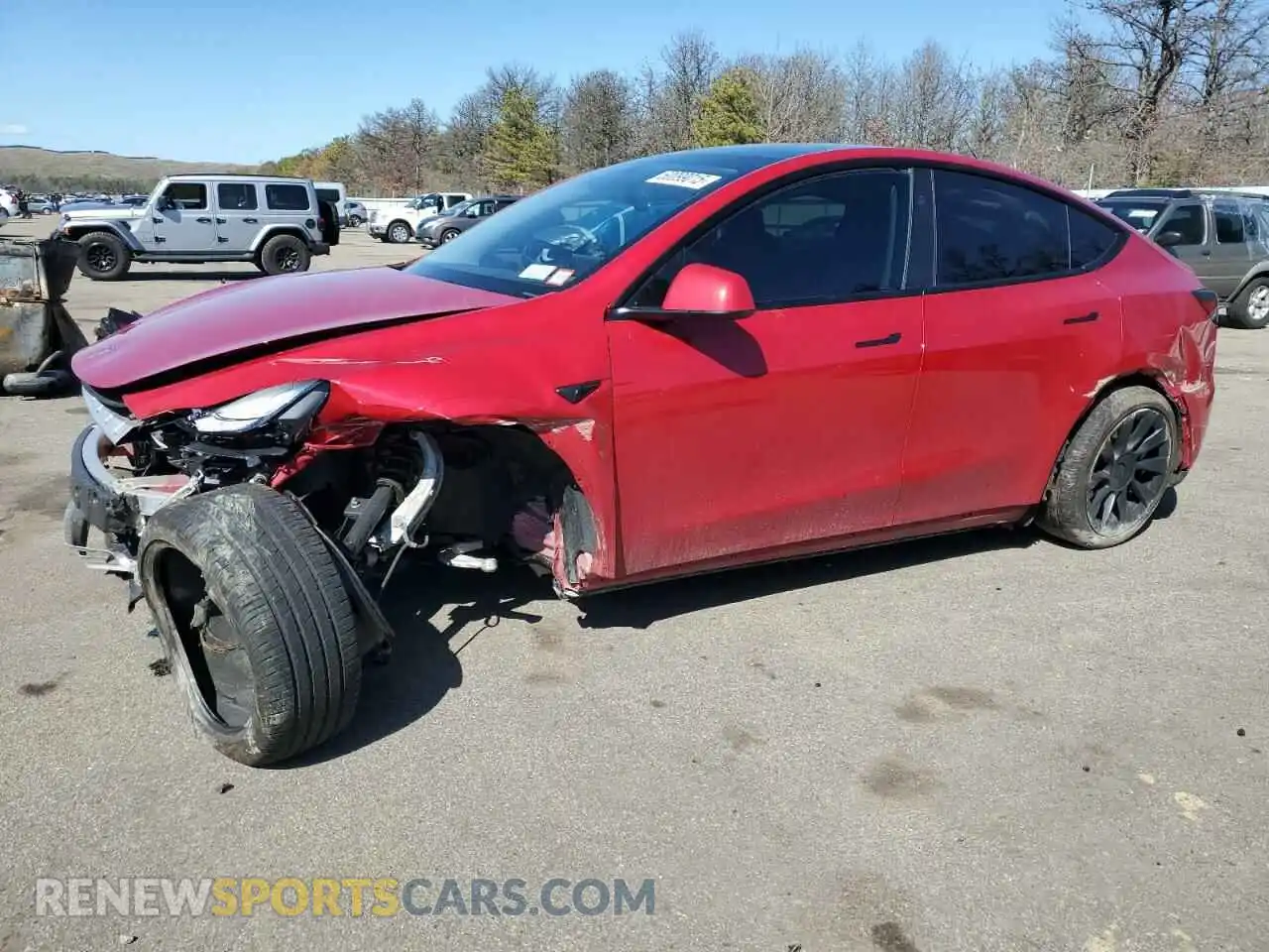 1 Photograph of a damaged car 7SAYGDED0PF965201 TESLA MODEL Y 2023