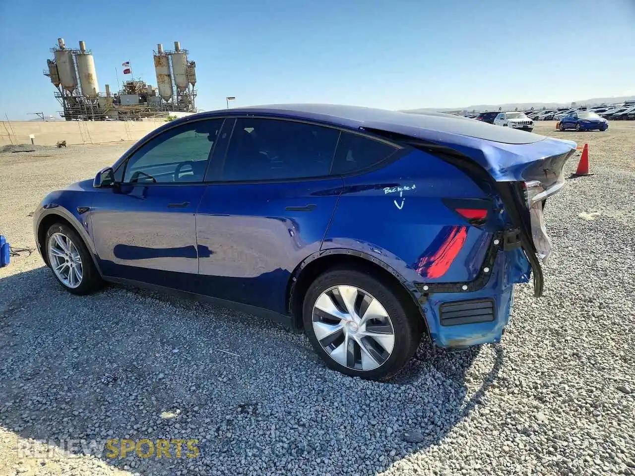 2 Photograph of a damaged car 7SAYGDED3PF947095 TESLA MODEL Y 2023