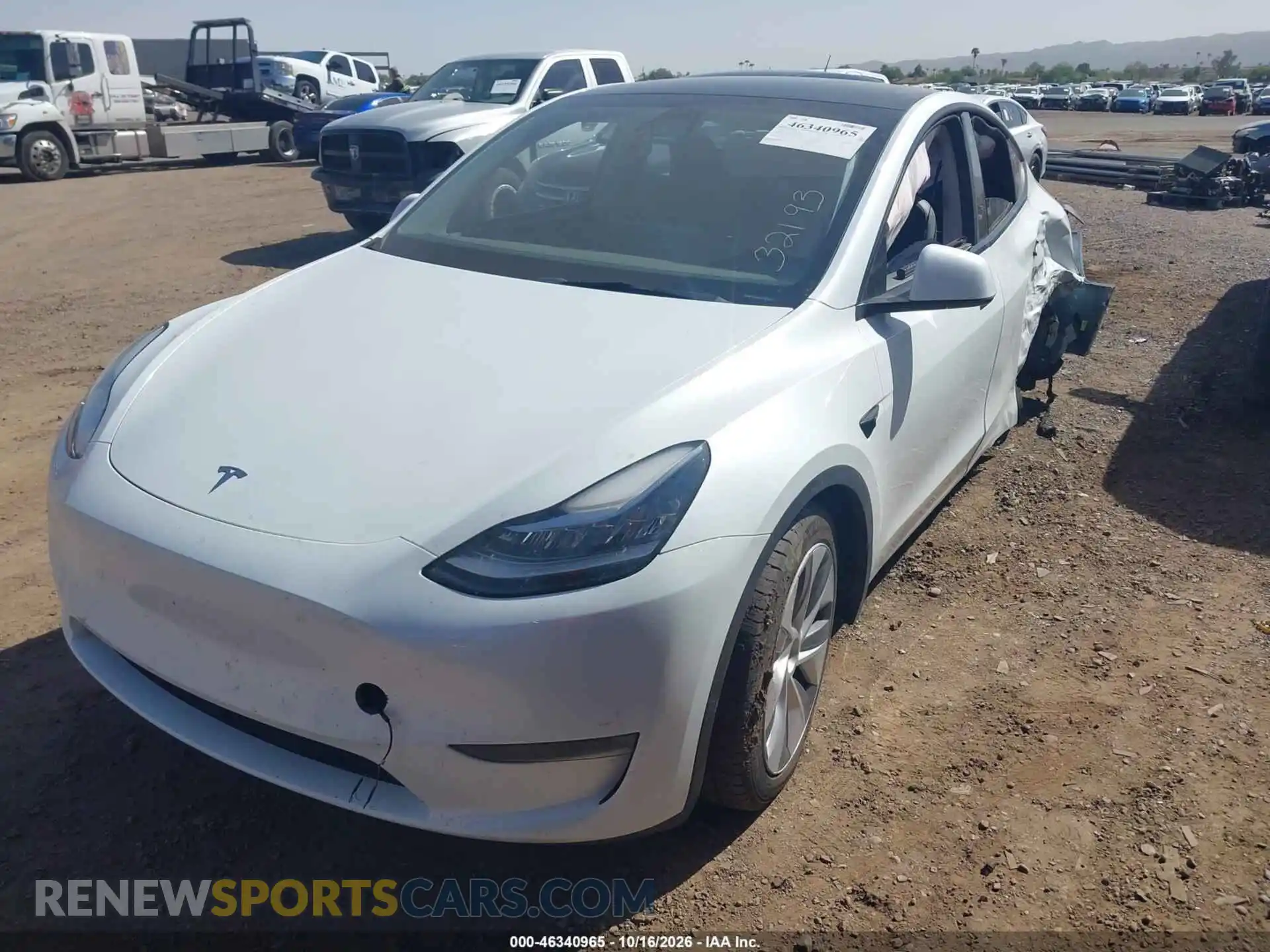 2 Фотография поврежденного автомобиля 7SAYGDEE0PA116725 TESLA MODEL Y 2023
