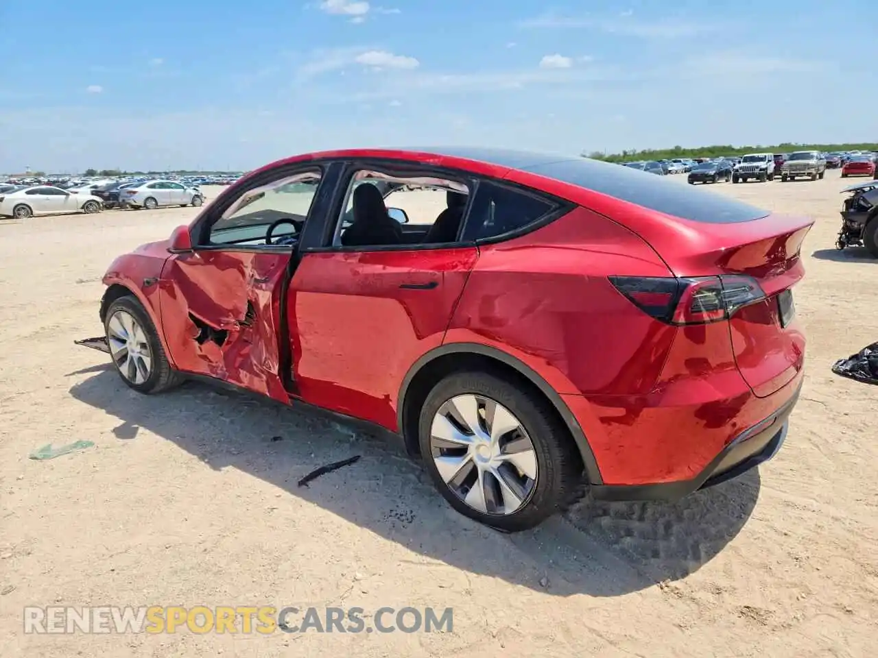 2 fotografías del automóvil dañado 7SAYGDEE0PA173992 TESLA MODEL Y 2023