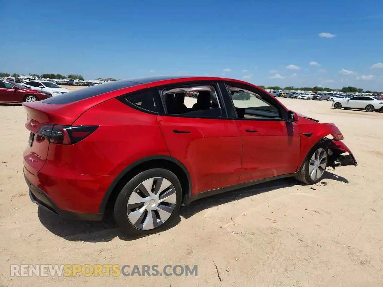 3 fotografías del automóvil dañado 7SAYGDEE0PA173992 TESLA MODEL Y 2023