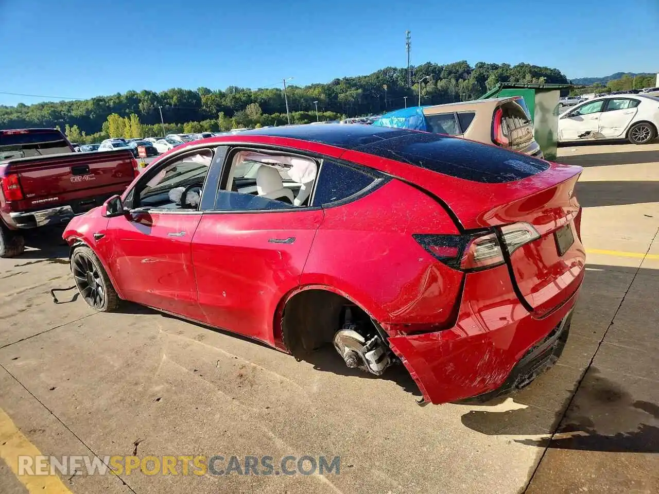 2 fotografías del automóvil dañado 7SAYGDEE0PF757571 TESLA MODEL Y 2023