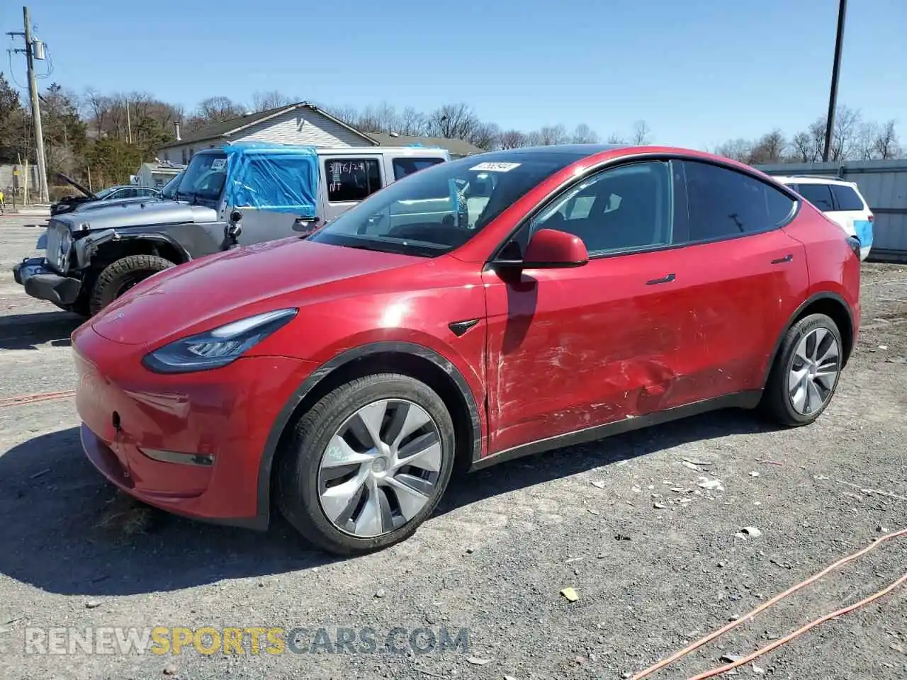 1 Photograph of a damaged car 7SAYGDEE1PA028931 TESLA MODEL Y 2023
