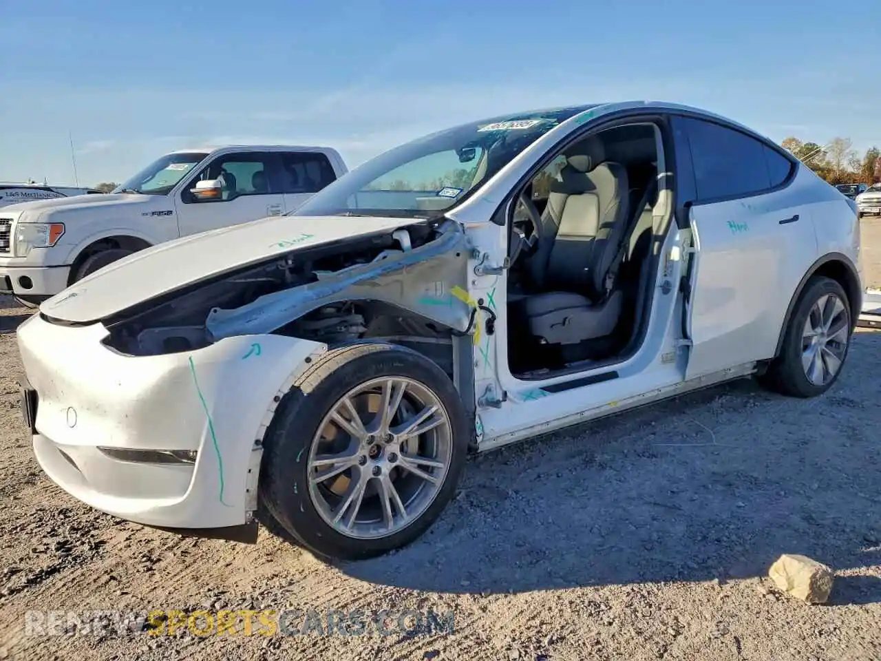 1 Photograph of a damaged car 7SAYGDEE1PA095156 TESLA MODEL Y 2023