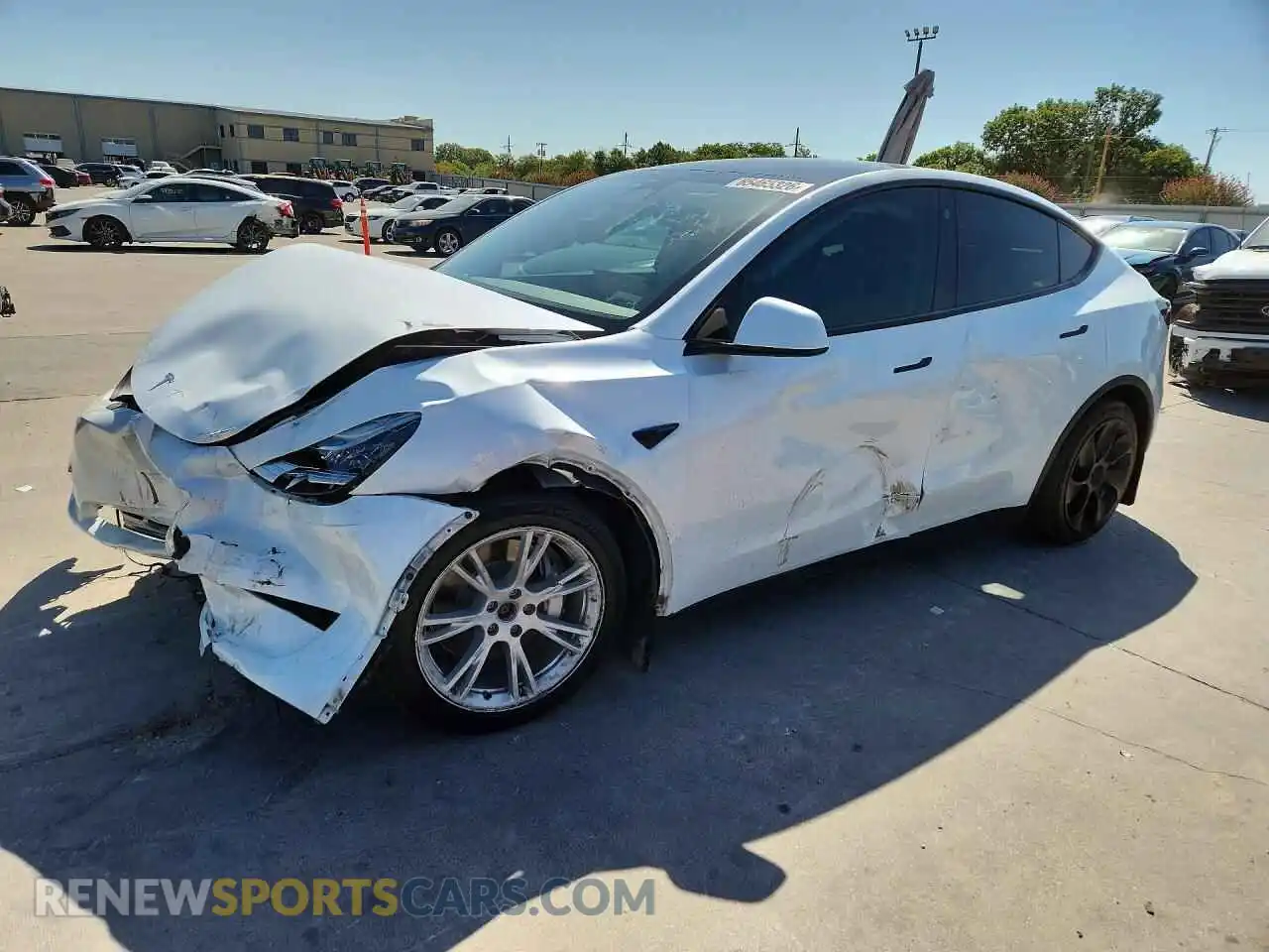 1 Photograph of a damaged car 7SAYGDEE1PA120637 TESLA MODEL Y 2023