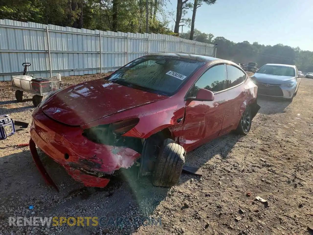 1 Photograph of a damaged car 7SAYGDEE1PA163200 TESLA MODEL Y 2023