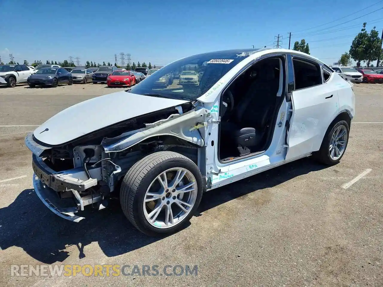 1 Photograph of a damaged car 7SAYGDEE1PA180093 TESLA MODEL Y 2023