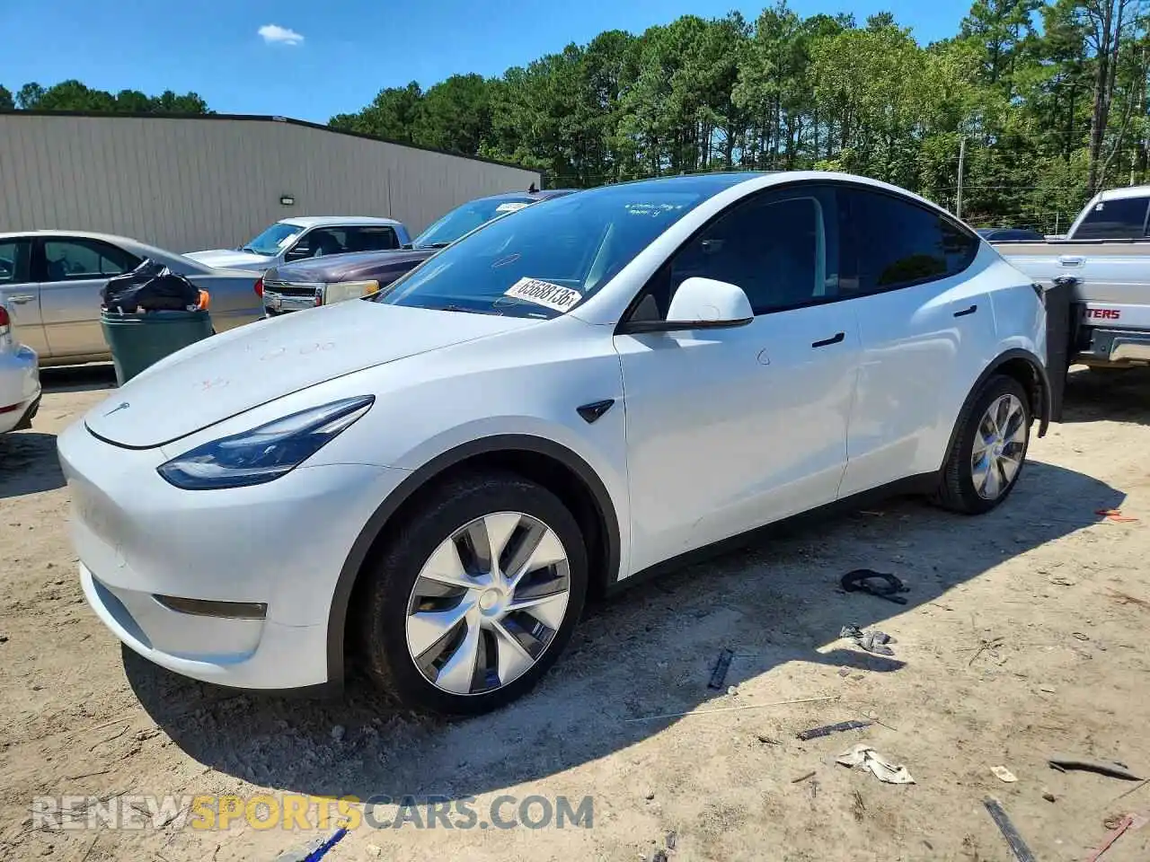 2 fotografías del automóvil dañado 7SAYGDEE1PA185357 TESLA MODEL Y 2023