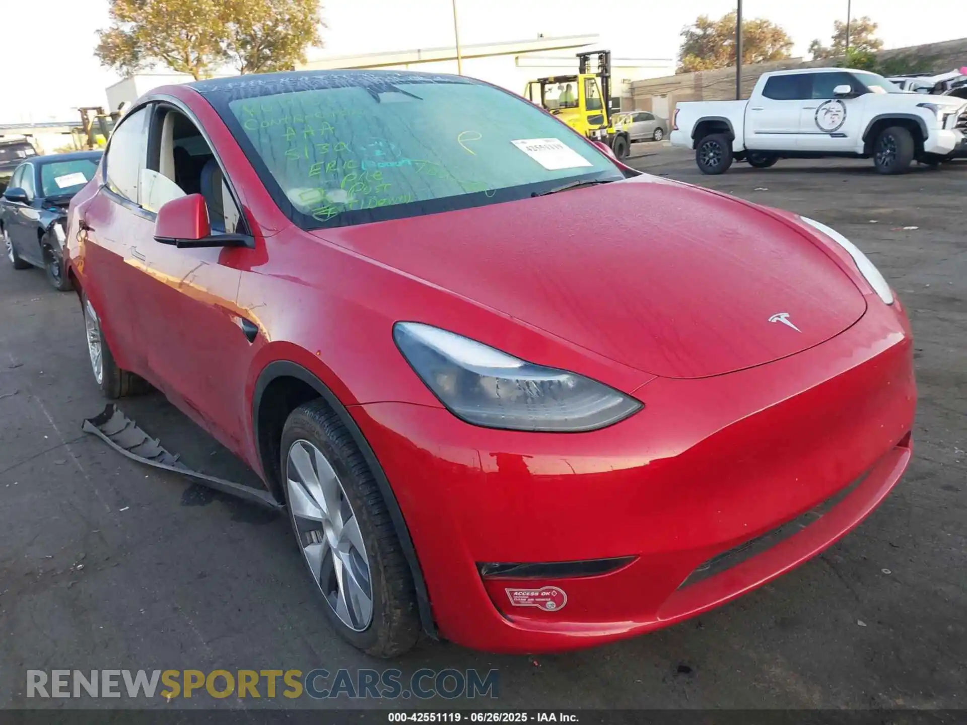 1 Photograph of a damaged car 7SAYGDEE1PA191515 TESLA MODEL Y 2023