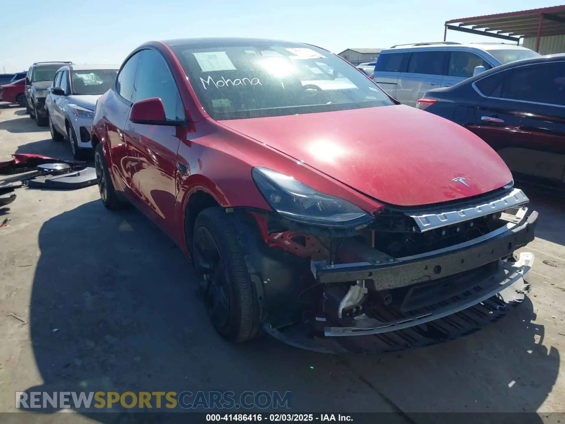 1 Photograph of a damaged car 7SAYGDEE2PF672201 TESLA MODEL Y 2023